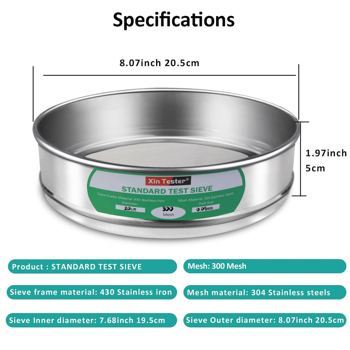 10 mesh Standard Mesh Lab Sieves Laboratory Sample Test Analysis Sieve