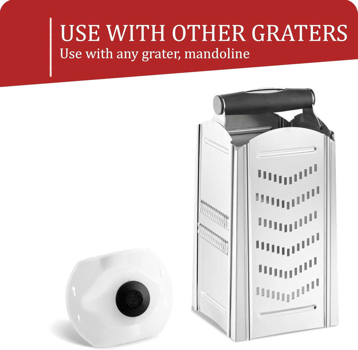 Borner by Reston Lloyd Food Safety Holder for Mandoline Slicers, Cutters & Graters, Protective Finger Guard for Safe Slicing & Grating, Made in Germany, Black