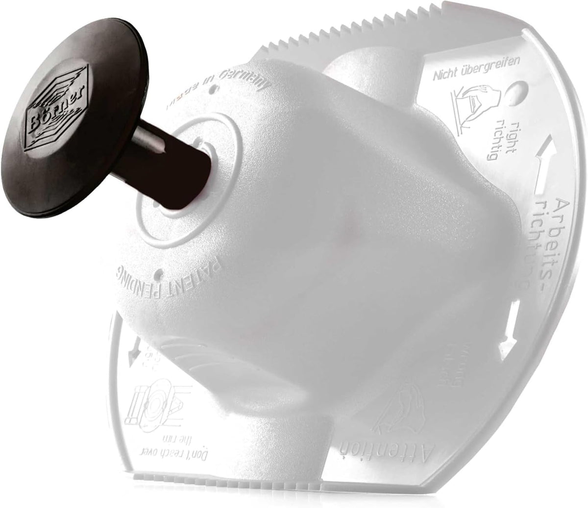 Borner by Reston Lloyd Food Safety Holder for Mandoline Slicers, Cutters & Graters, Protective Finger Guard for Safe Slicing & Grating, Made in Germany, Black