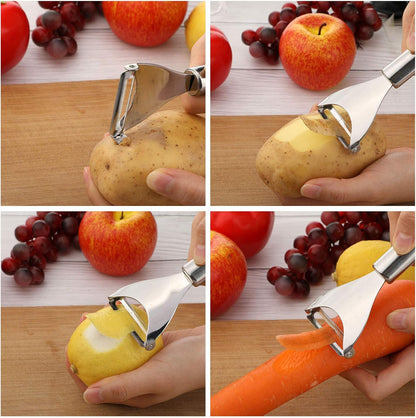 2 Pcs Lemon Peeler Zester Stainless Steel Citrus Orange Peeler Tool Fruit Cheese Grater Channel Knife Scraper for Kitchen Bar Restaurant