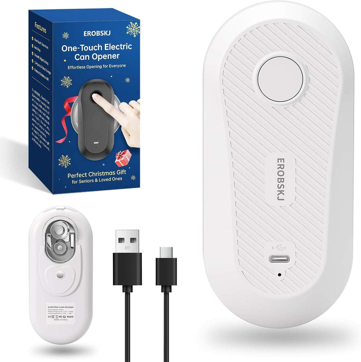 Auto Electric Can Opener, Rechargeable Can Openers for Seniors & Arthritis
