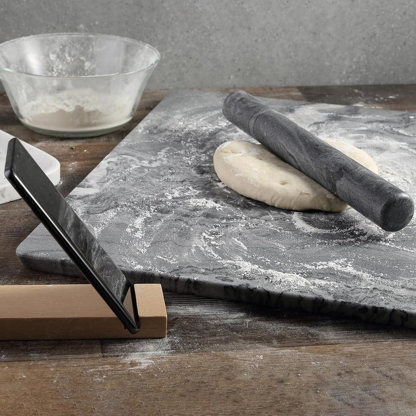 Marble Rolling Pin, Non-Stick Stone Dough Roller, Rolling Pin for Baking,Pasta, Dumpling, Ravioli, Fondant,Pie Crust, Kitchen Baking Pastry Tools