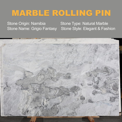 Marble Rolling Pin, Non-Stick Stone Dough Roller, Rolling Pin for Baking,Pasta, Dumpling, Ravioli, Fondant,Pie Crust, Kitchen Baking Pastry Tools