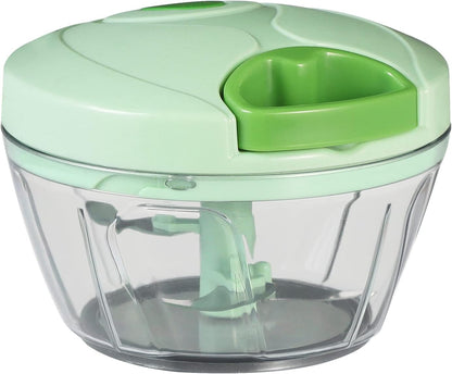 Manual Food Chopper Vegetable Cutter, Hand String Vegetable Chopper Onions Cutter for Vegetable Fruits Nuts BPA Free Food Safe Material, 900ml Grey