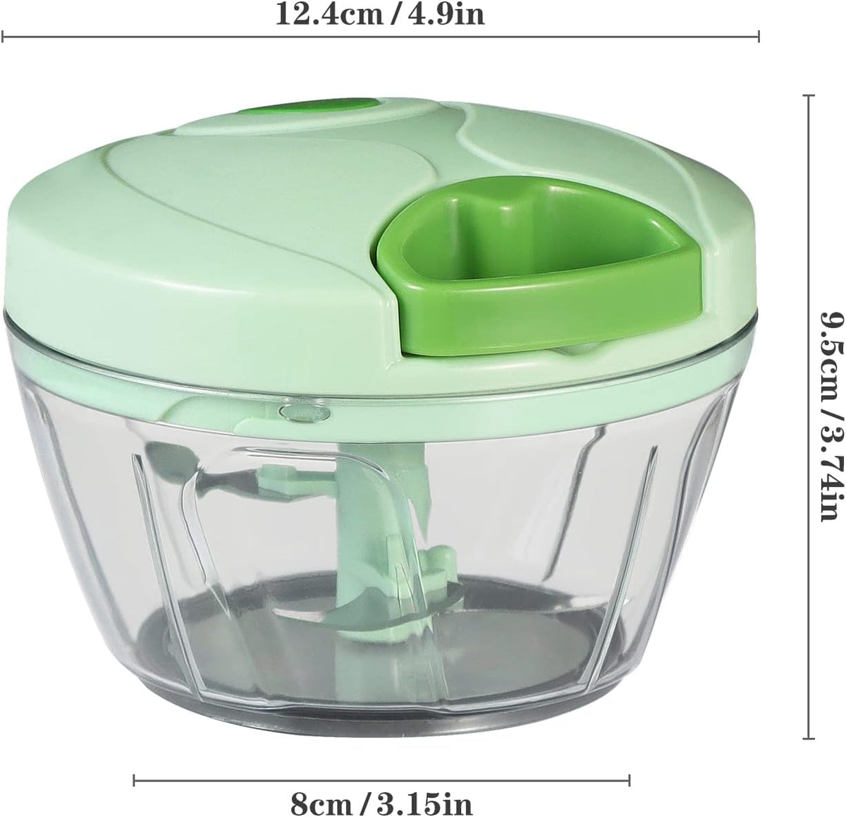 Manual Food Chopper Vegetable Cutter, Hand String Vegetable Chopper Onions Cutter for Vegetable Fruits Nuts BPA Free Food Safe Material, 900ml Grey