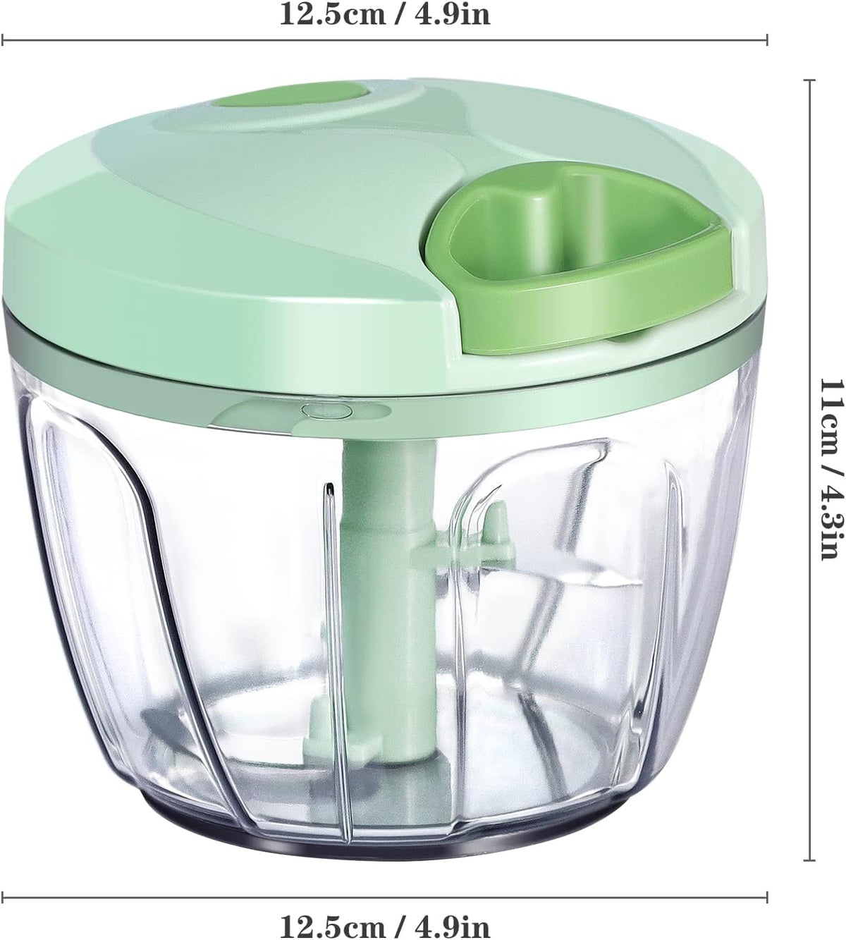 Manual Food Chopper Vegetable Cutter, Hand String Vegetable Chopper Onions Cutter for Vegetable Fruits Nuts BPA Free Food Safe Material, 900ml Grey