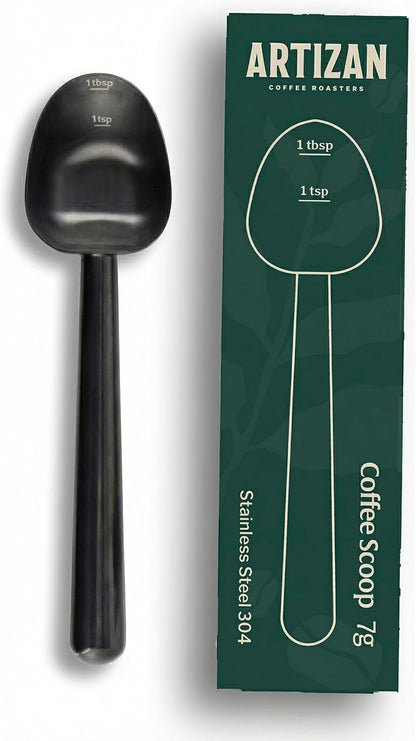 Artizan Coffee 1 Tbsp Coffee Measuring Scoop, Rose Gold Stainless Steel Copper Scoop for Ground Coffee, Beans, Tea & More - 7g, 17 cm Long Handle