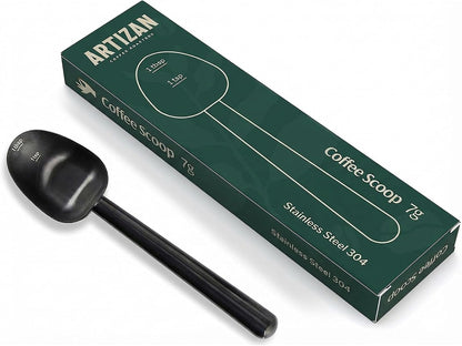 Artizan Coffee 1 Tbsp Coffee Measuring Scoop, Rose Gold Stainless Steel Copper Scoop for Ground Coffee, Beans, Tea & More - 7g, 17 cm Long Handle