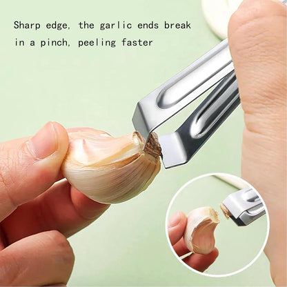 5 PCS Stainless Steel Garlic Peeler, Garlic Peeler Clips, Peeling Tweezers Tongs, Kitchen Gadgets, Easily Remove The Garlic Skin