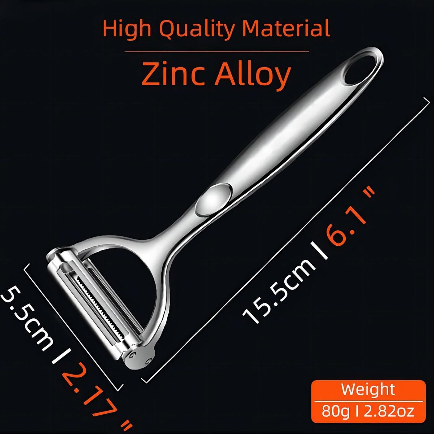 Stainless Steel Dual Blade Vegetable Peeler for Kitchen -Commercial Grade Julienne Cutter, Slicer, Shredder, Scraper -for Carrot Potato Melon Vegetable Fruit -with Sharp Blade, Good Durable