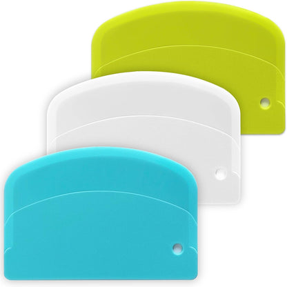 Hard Bench Scraper – Premium Quality Bread Tools for Homemade Baking,Dough Cutter with Versatile Usage - Vibrant and Ergonomic Plastic Bowl Scrapers for Your Kitchen