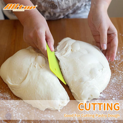 Hard Bench Scraper – Premium Quality Bread Tools for Homemade Baking,Dough Cutter with Versatile Usage - Vibrant and Ergonomic Plastic Bowl Scrapers for Your Kitchen