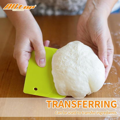 Hard Bench Scraper – Premium Quality Bread Tools for Homemade Baking,Dough Cutter with Versatile Usage - Vibrant and Ergonomic Plastic Bowl Scrapers for Your Kitchen