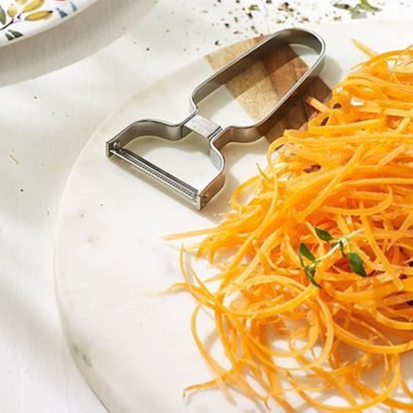 SharpPeel Stainless Steel Julienne Vegetable Peeler – Super-Sharp Blade Matchstick-Sized Veg Strips
