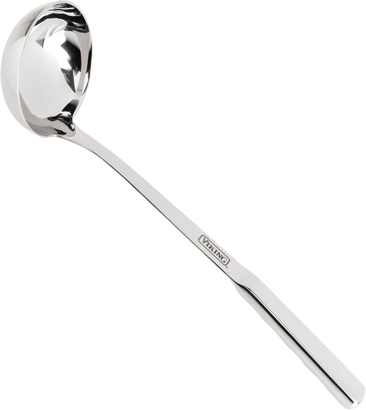 Culinary Stainless Steel Deep Ladle, Ergonomic Stay-cool Handles, Dishwasher Safe