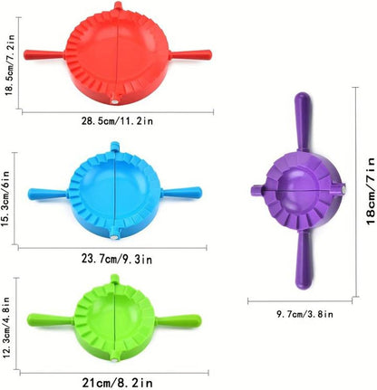 Dumpling Maker Press Mold Set of 4 - Gyoza Pot Pie Maker, Dough Press, Empanada Press 5 inch, Empanada Maker Press 6 inch, Chinese Soup Dumpling, Dumpling Mold, Ravioli, Dumpling potsticker maker