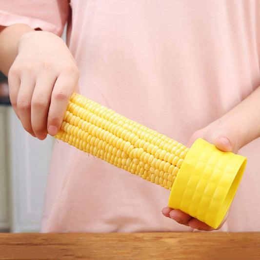 2pcs Manual Portable Mini Circular Corn Shaver Threshing Stainless Steel Yellow Corn Stripper Peeler Home Vegetable Tools