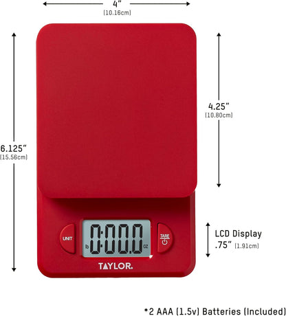 Compact Digital Scale (White), 11 pound capacity