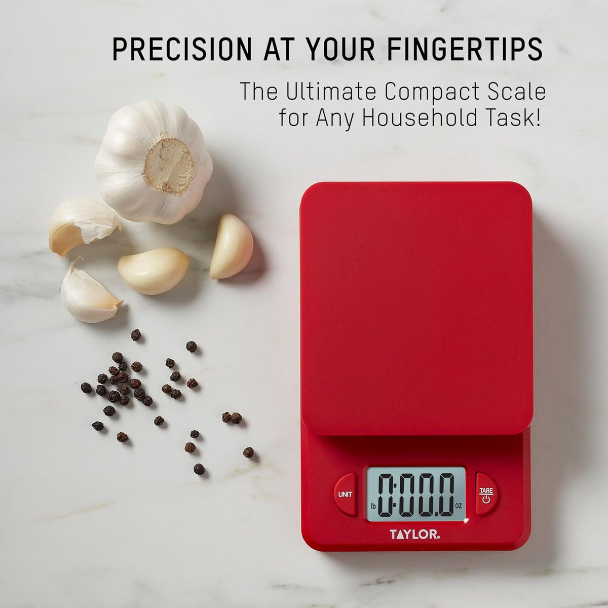 Compact Digital Scale (White), 11 pound capacity