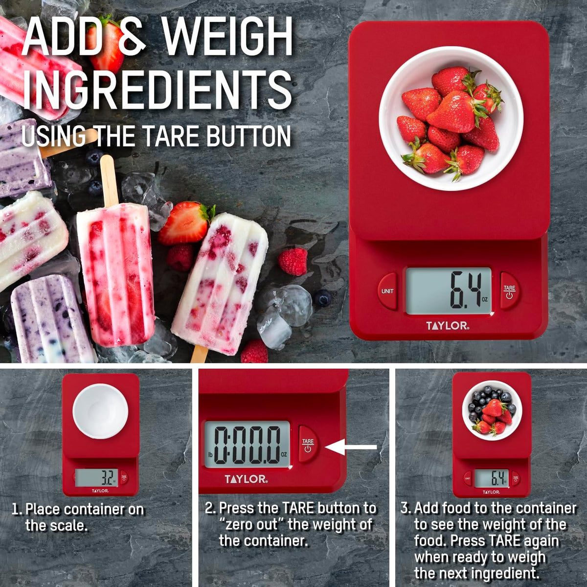 Compact Digital Scale (White), 11 pound capacity