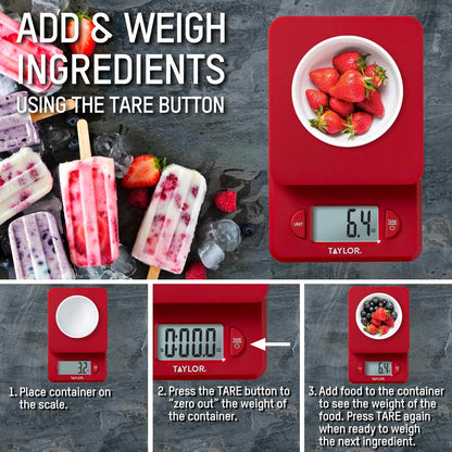 Compact Digital Scale (White), 11 pound capacity