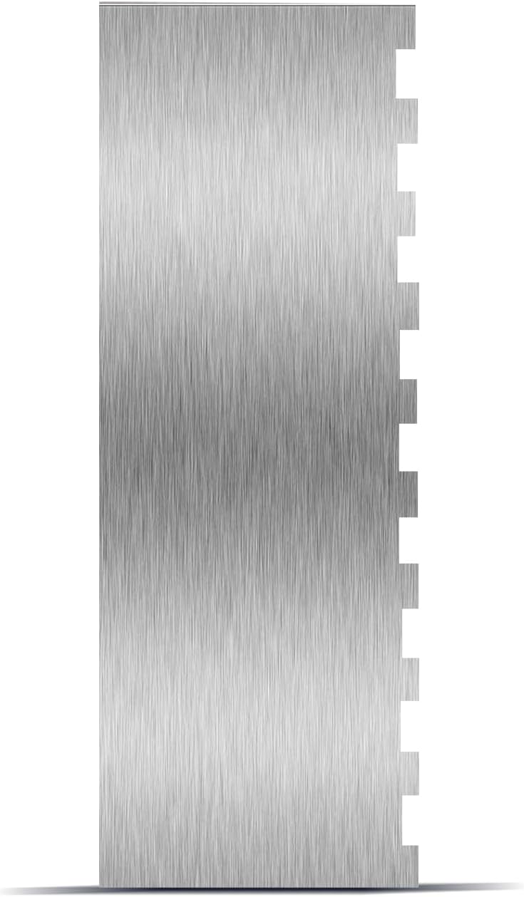 9 Inch Stainless Steel Cake Scraper, Cream Cake Scraper Sided Patterned Edge Stripe Edge Smoother Scraper Cake Smoother Frosting Scraper Cake Decorating Comb for Mousse Butter Cream