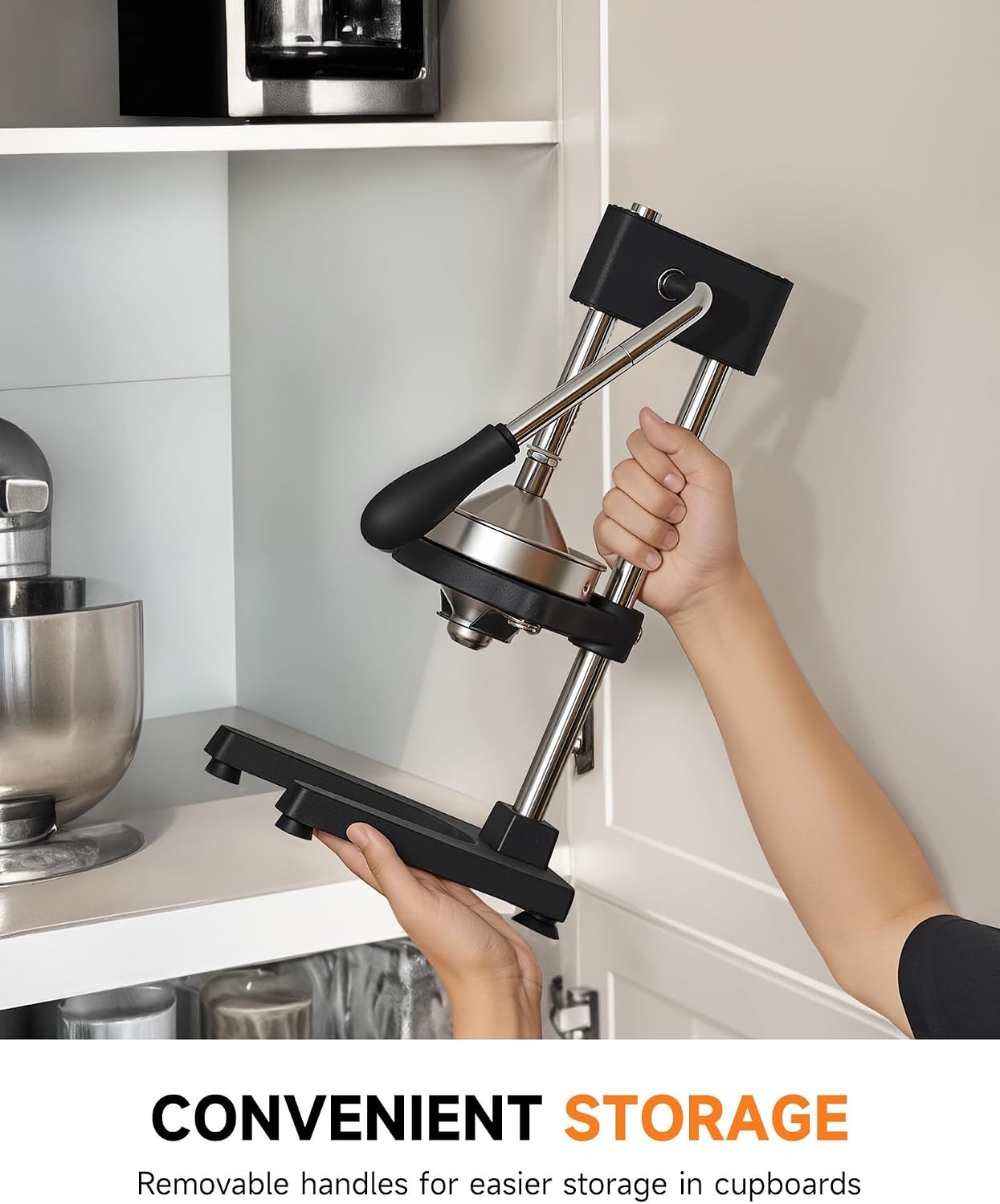 Manual Citrus Juicer - Professional Orange, Lemon, Lime & Pom Juice Extractor, Easy to Clean, Yellow