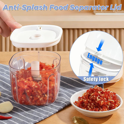 Electric Garlic Chopper, 350ML Mini Portable Mincer Masher 6 Blade