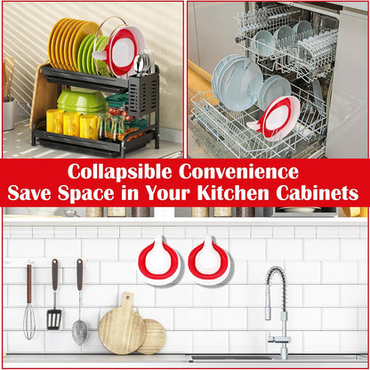 Small Colander with Draining Base, Collapsible Strainer Basket, Side-Drain Design, Countertop Colander Drain for Pasta, Fruits, Vegetables
