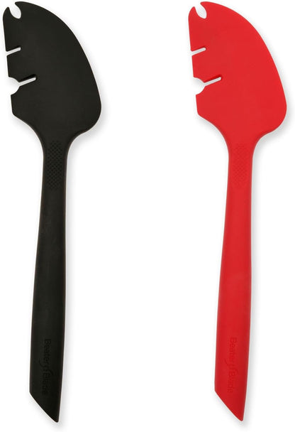 Silicone Spatula ONE Mixer Beater Scraper and Spatula, Cherry Red