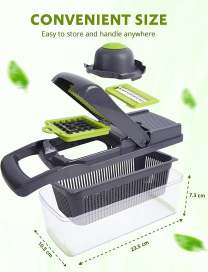 Vegetable Chopper With Container, Mandoline Slicer For Kitchen