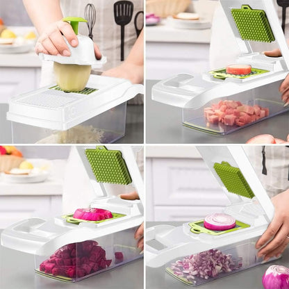 Vegetable Chopper With Container, Mandoline Slicer For Kitchen
