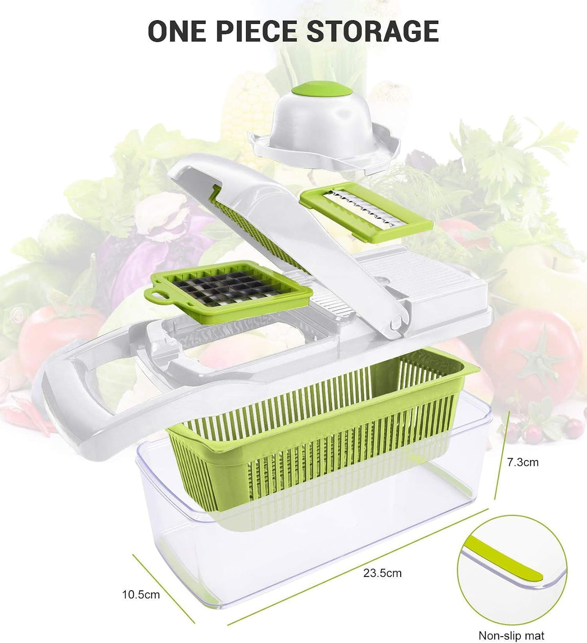 Vegetable Chopper With Container, Mandoline Slicer For Kitchen