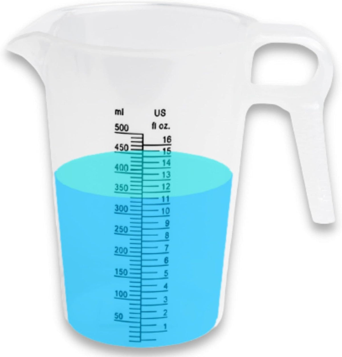 8oz (250 mL) Measuring Pitcher, Plastic, Multipurpose - Great for Chemicals, Oil, Pool and Lawn - Ounce (oz) and Milliliter (mL) Increments (1 cup)