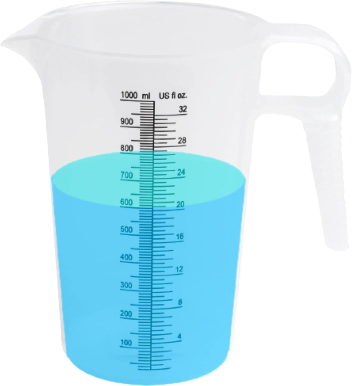 8oz (250 mL) Measuring Pitcher, Plastic, Multipurpose - Great for Chemicals, Oil, Pool and Lawn - Ounce (oz) and Milliliter (mL) Increments (1 cup)