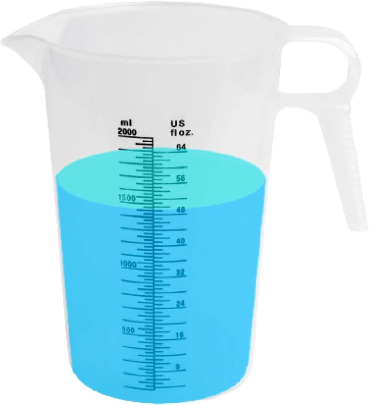 8oz (250 mL) Measuring Pitcher, Plastic, Multipurpose - Great for Chemicals, Oil, Pool and Lawn - Ounce (oz) and Milliliter (mL) Increments (1 cup)