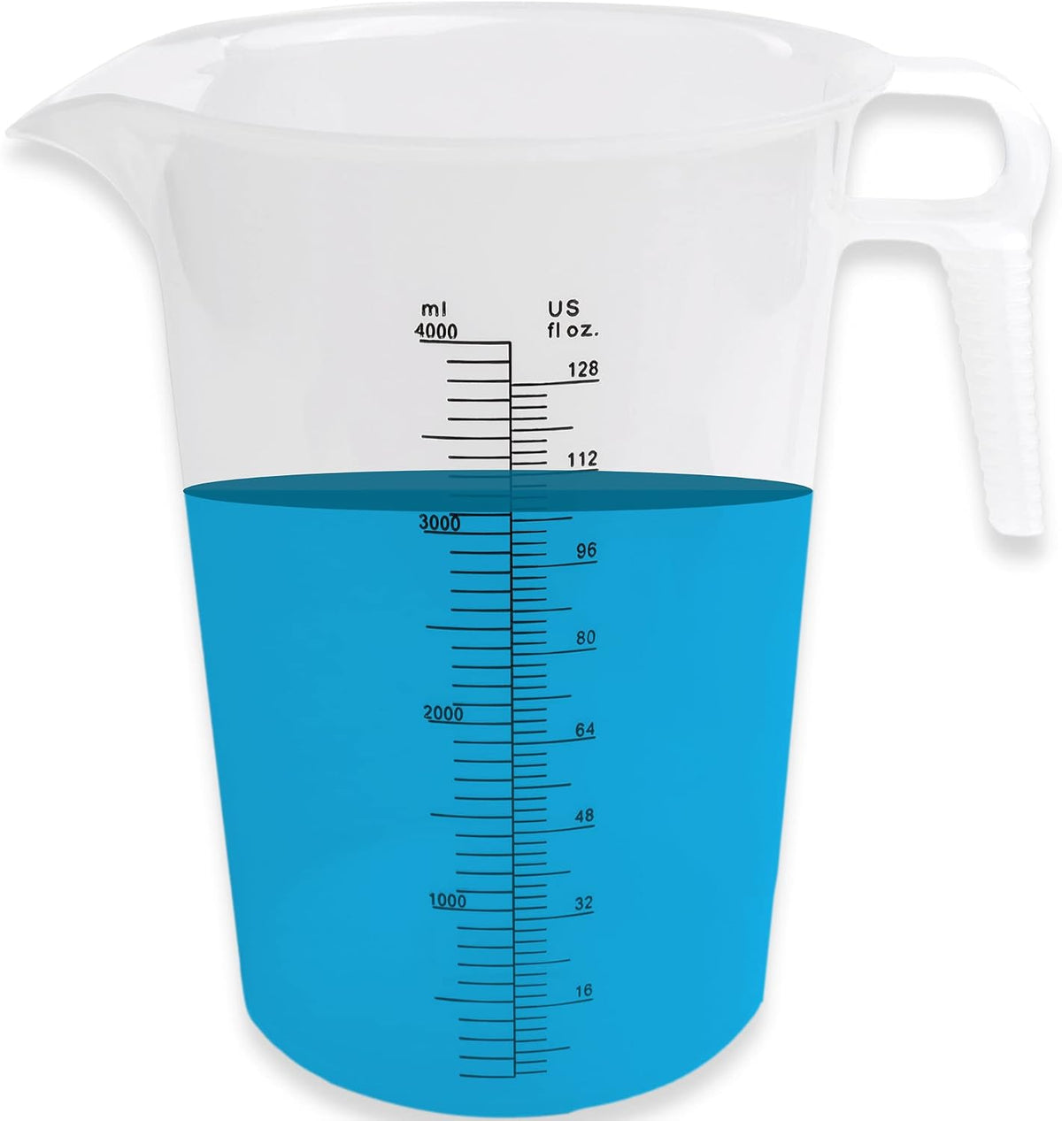 8oz (250 mL) Measuring Pitcher, Plastic, Multipurpose - Great for Chemicals, Oil, Pool and Lawn - Ounce (oz) and Milliliter (mL) Increments (1 cup)