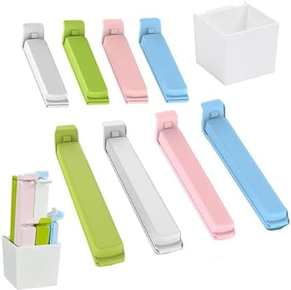 Magnetic Refrigerator Sealing Clip,Cute Cactus Shaped Food Packages Clips,Chip Clips with Magnet Storage Box,Kitchen Food Freshness Bag Clip Kitchen Accessories,2 Pieces of 10