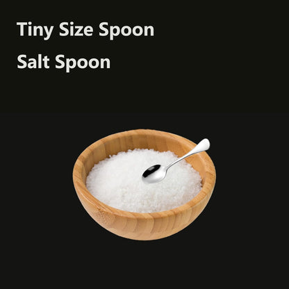 4 PCS Tiny Stainless Steel Spoons, [Upgraded Larger Size, 3.54"] Mini Spoons for Spices Jars, Small Condiment Spoon for Spices, Salt, Sugar, Pepper, Honey