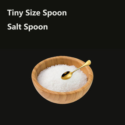 4 PCS Tiny Stainless Steel Spoons, [Upgraded Larger Size, 3.54"] Mini Spoons for Spices Jars, Small Condiment Spoon for Spices, Salt, Sugar, Pepper, Honey