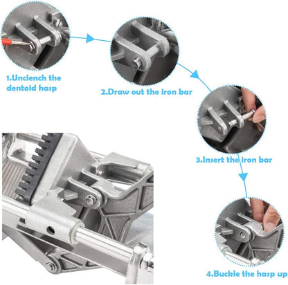 Commercial Vegetable Chopper French Fry Cutter with 4 Sizes Blades, Potato Dicer Slicer Fruit Chopper Stainless Steel for Restaurant, Home & Kitchen, 1/2", 3/8", 1/4" & 8-Wedge Blades
