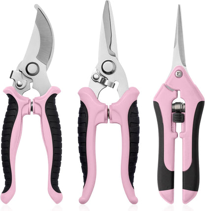 Garden Pruning Shears 3 Pack Gardening Shears Garden Scissors Stainless Steel Plant Flower Scissors Clippers Pruning Shears tijeras de jardinería