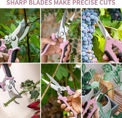 Garden Pruning Shears 3 Pack Gardening Shears Garden Scissors Stainless Steel Plant Flower Scissors Clippers Pruning Shears tijeras de jardinería