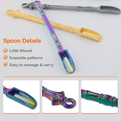 6-Pack Mini Spoons Metal Tiny Shovels 3-Inch Small Medicine Measuring Spoon