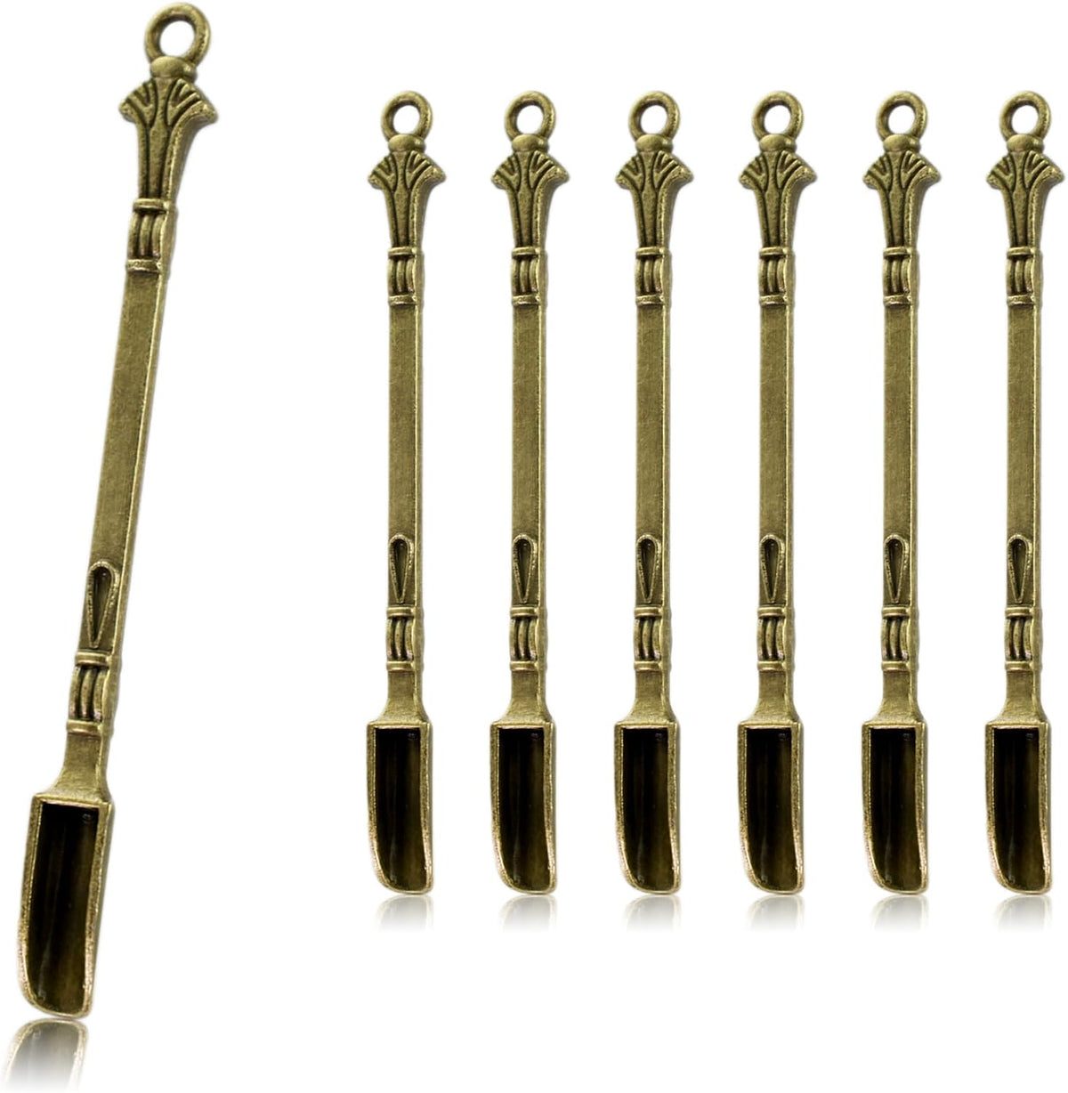 6-Pack Mini Spoons Metal Tiny Shovels 3-Inch Small Medicine Measuring Spoon