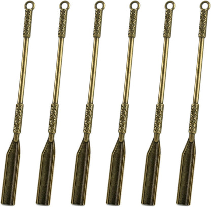 6-Pack Mini Spoons Metal Tiny Shovels 3-Inch Small Medicine Measuring Spoon
