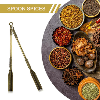 6-Pack Mini Spoons Metal Tiny Shovels 3-Inch Small Medicine Measuring Spoon