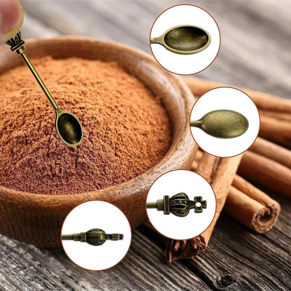 6-Pack Mini Spoons Metal Tiny Shovels 3-Inch Small Medicine Measuring Spoon