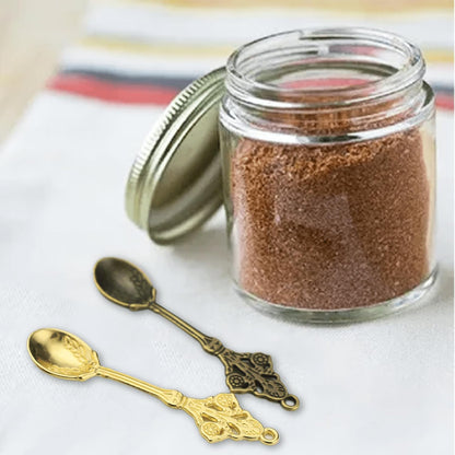 6-Pack Mini Spoons Metal Tiny Shovels 3-Inch Small Medicine Measuring Spoon