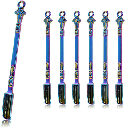 6-Pack Mini Spoons Metal Tiny Shovels 3-Inch Small Medicine Measuring Spoon